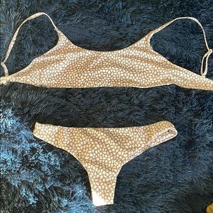 Grey and white bikini